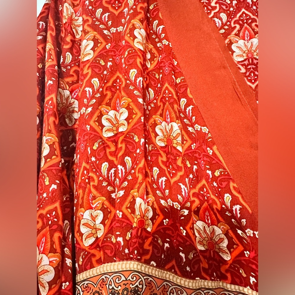 R. Vivimos Floral Red Hi Low Dress - Picture 4 of 7